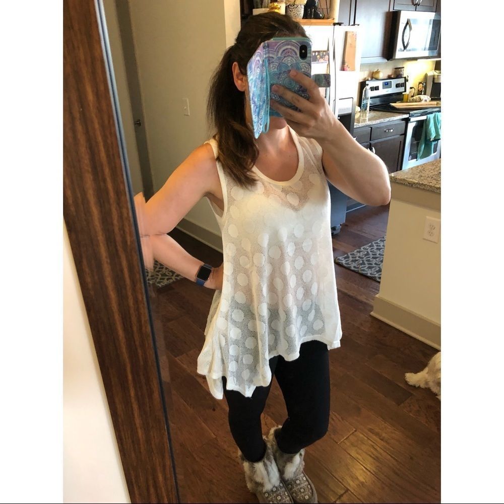 NWT Tie Back Polka Dot Tank